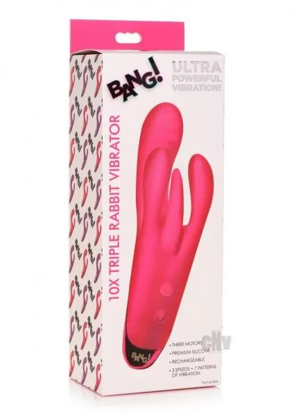 Bang Triple Rabbit Vibrator Pink Seductucom Vibrators