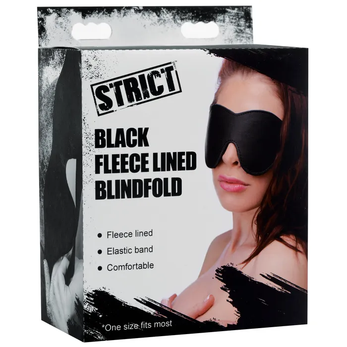 Strict Anal Black Fleece Lined Blindfold