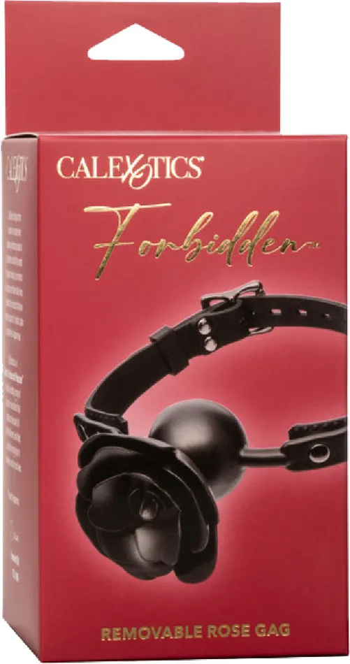 Vibrators California Exotic Novelties Forbidden Removable Rose Gag Black