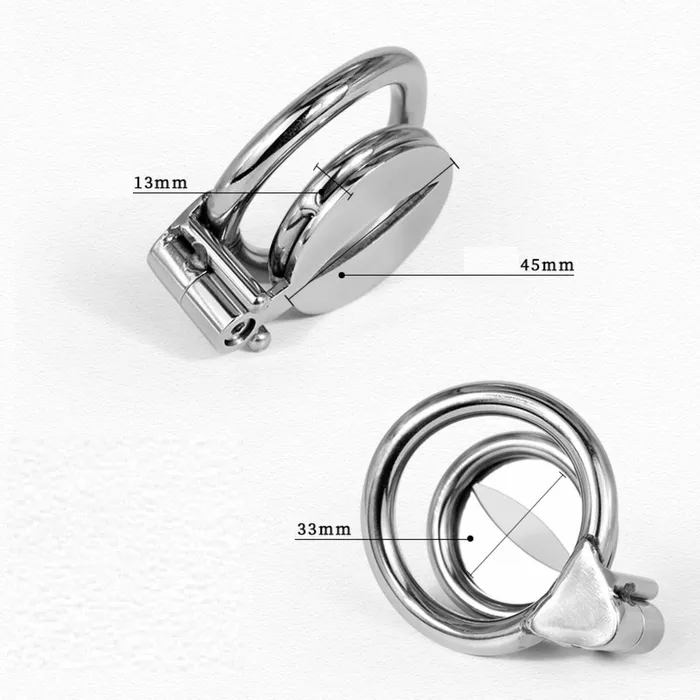 CC97 Circular Arc Clasp Flat Chastity Lock CHASTITY CAGE CO Male Sex Toys