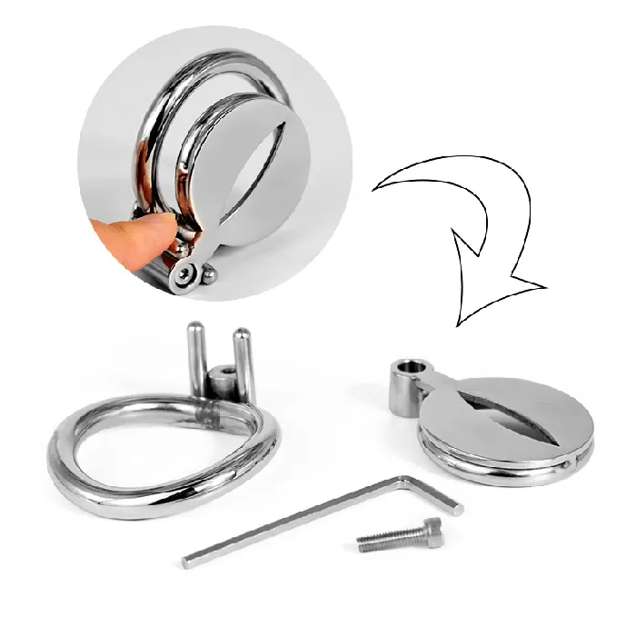 CC97 Circular Arc Clasp Flat Chastity Lock CHASTITY CAGE CO Male Sex Toys