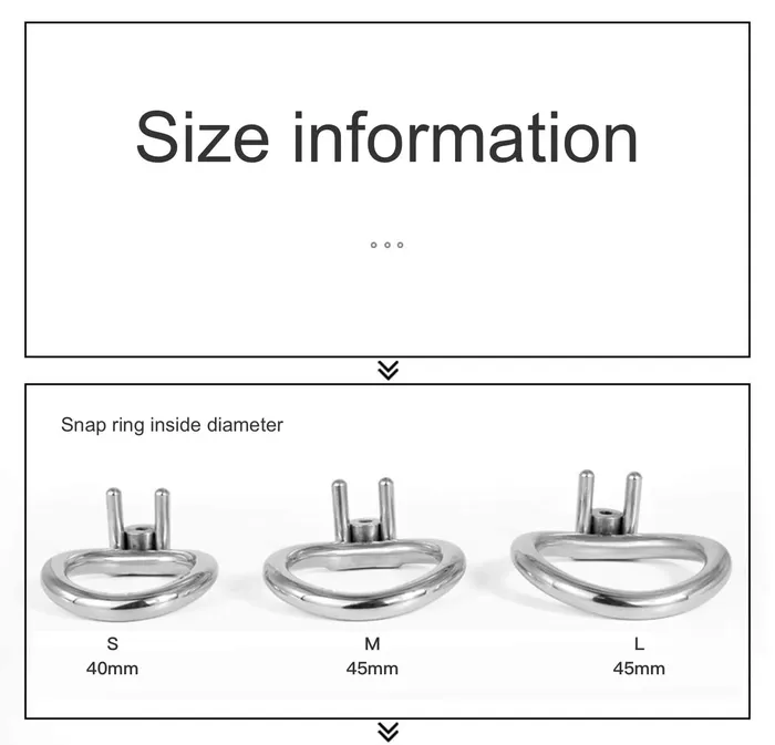 CC97 Circular Arc Clasp Flat Chastity Lock CHASTITY CAGE CO Male Sex Toys