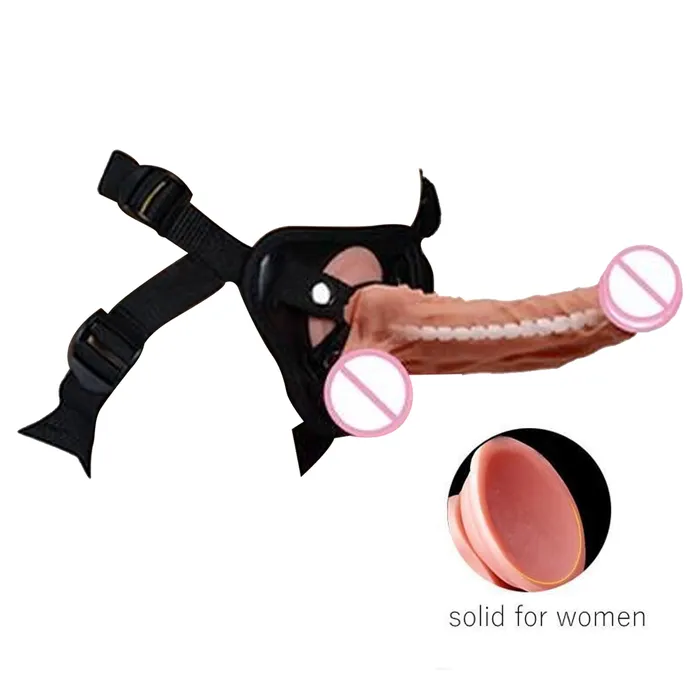 House of Dasein Female Sex Toys Strap Ons Unisex Strapon Vibrator Hollow Or Solid Dildo On Harness Belt Penis Sleeve