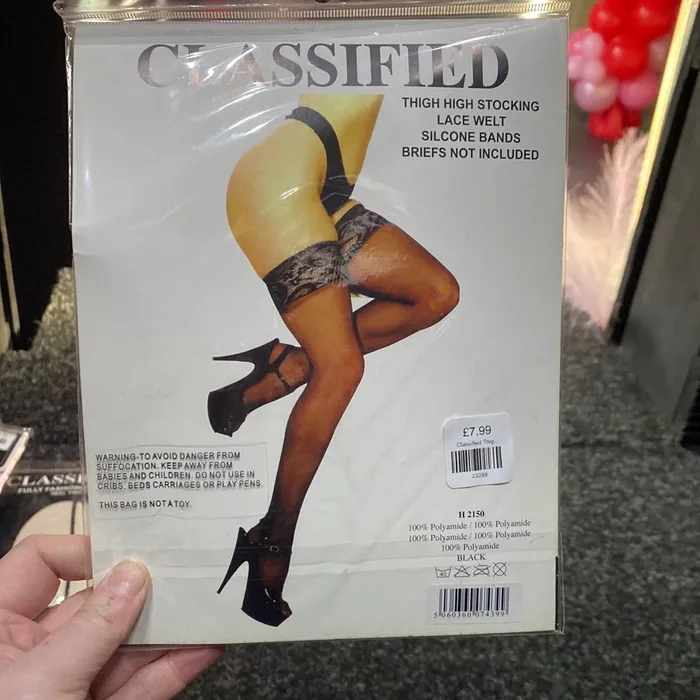 Classified Hosiery Classified Thigh High Sheer Stocking With Lace Welt