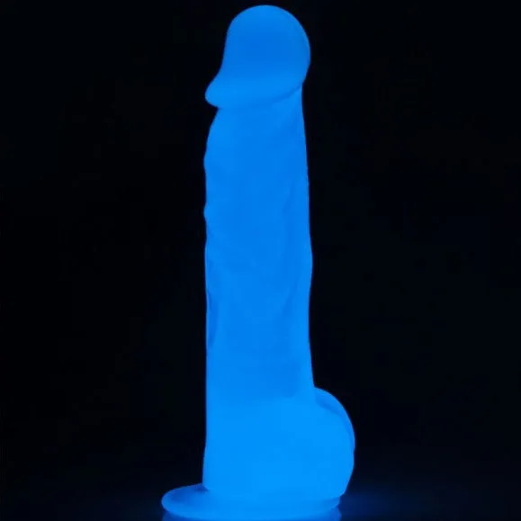 Dildos Lovetoy Lovetoy LUMINO PLAY GLOW IN THE DARK 85 inch Dildo with Balls and Suction Cup Mount Base
