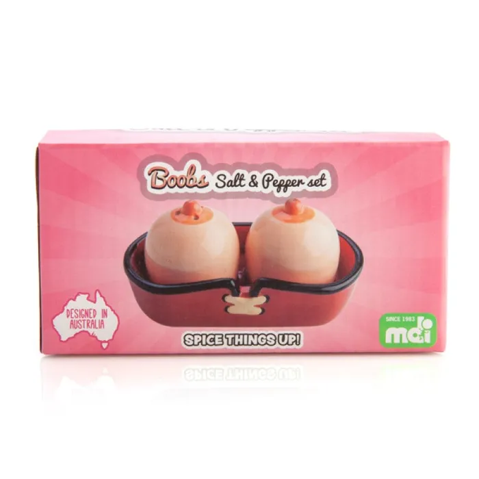Flirt Adult Store SALT PEPPER SHAKERS BOOBS WITH CORSET Male Sex Toys