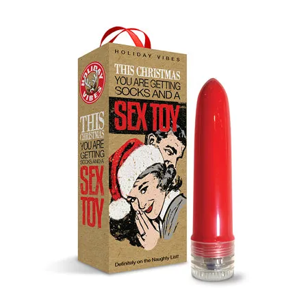 Naughty List Gift Socks And A Sex Toy Bullet Vibrator With Storage Bag Global Novelties LLC Female Sex Toys