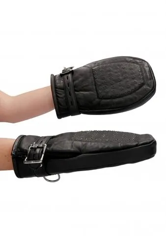 SHOTS PAIN BONDAGE MITTENS PADDED WITH METAL TEETH Couples
