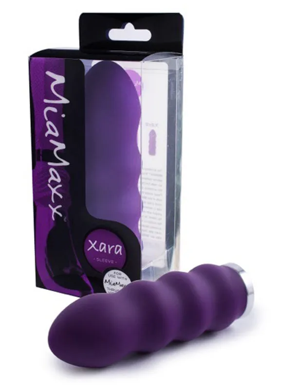 Calvista Vibrators MiaMaxx Xara Rippled Sleeve Purple