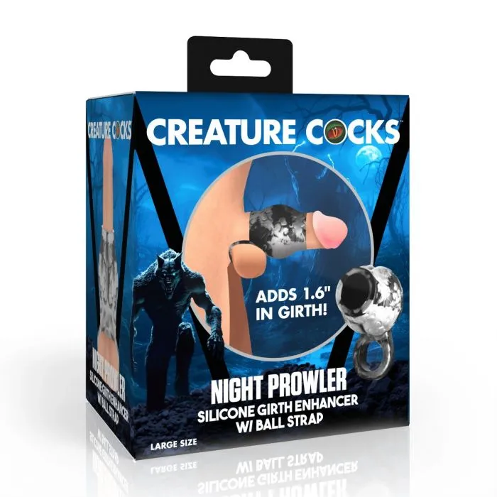 Creature Cocks Male Sex Toys Creature Cocks Night Prowler Silicone Girth Enhancer with Ball Strap Large