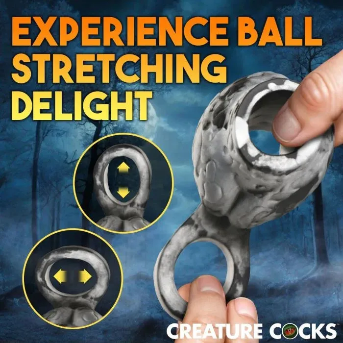 Creature Cocks Male Sex Toys Creature Cocks Night Prowler Silicone Girth Enhancer with Ball Strap Large