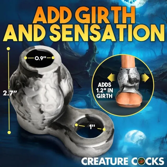 Creature Cocks Male Sex Toys Creature Cocks Night Prowler Silicone Girth Enhancer with Ball Strap Large