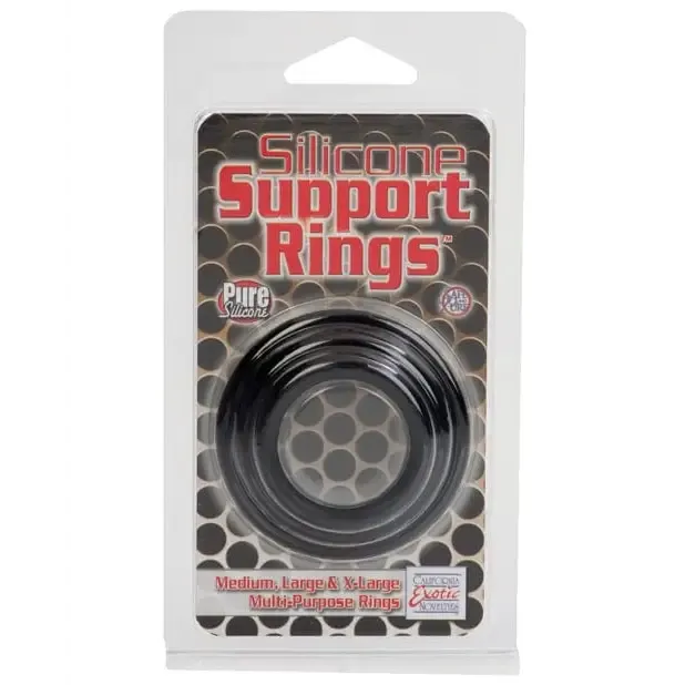 Anal CalExotics Silicone Support Rings Black