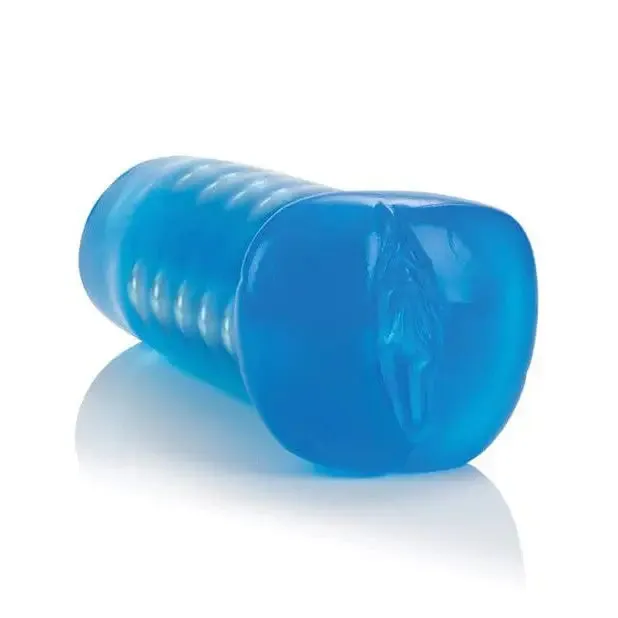 Basic Essentials Beaded Masturbator Blue CalExotics Male Sex Toys