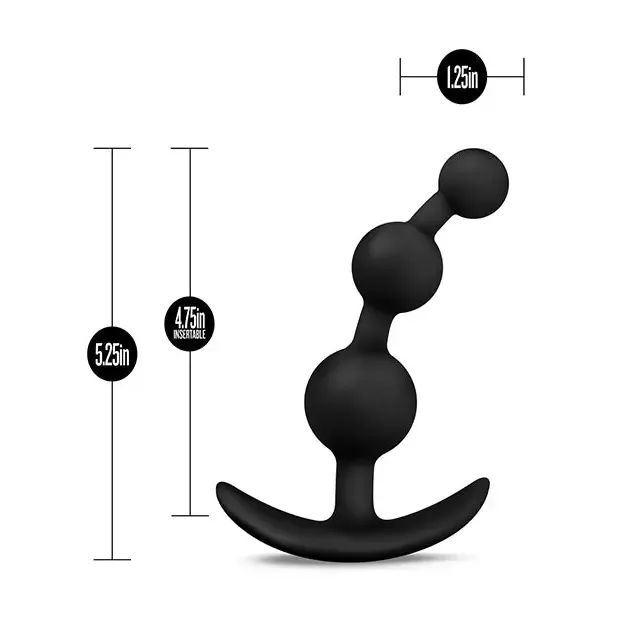 Blush Anal Blush Anal Adventures Platinum Silicone Small Anal Beads Plug