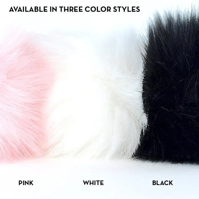 Crystal Delights Female Sex Toys White Magnetic Sparkle Bunny Tail Plug