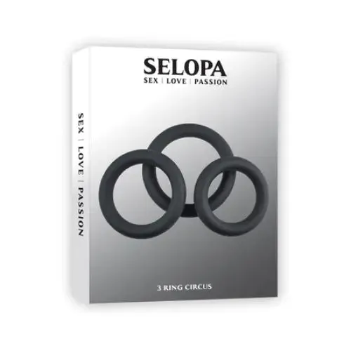 Evolved Novelties INC Anal Selopa 3 Ring Circus Black