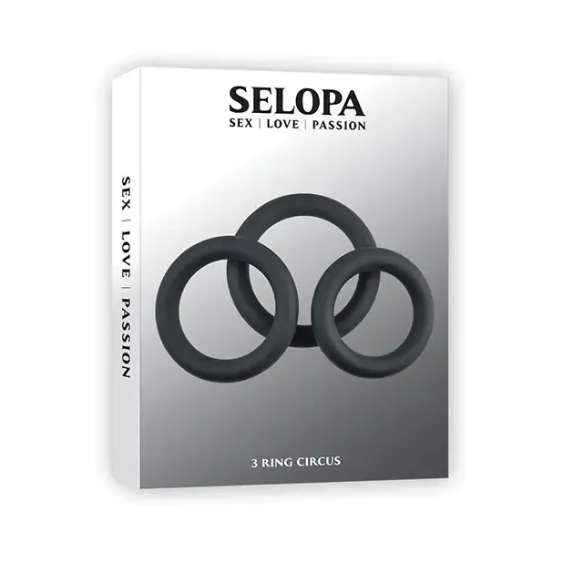 Evolved Novelties INC Anal Selopa 3 Ring Circus Black