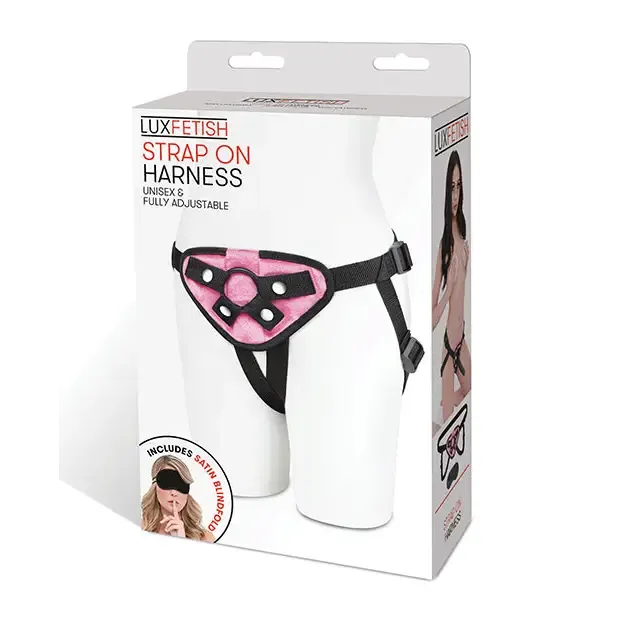 Lux Fetish Neoprene StrapOn Harness Black Lux Fetish Female Sex Toys