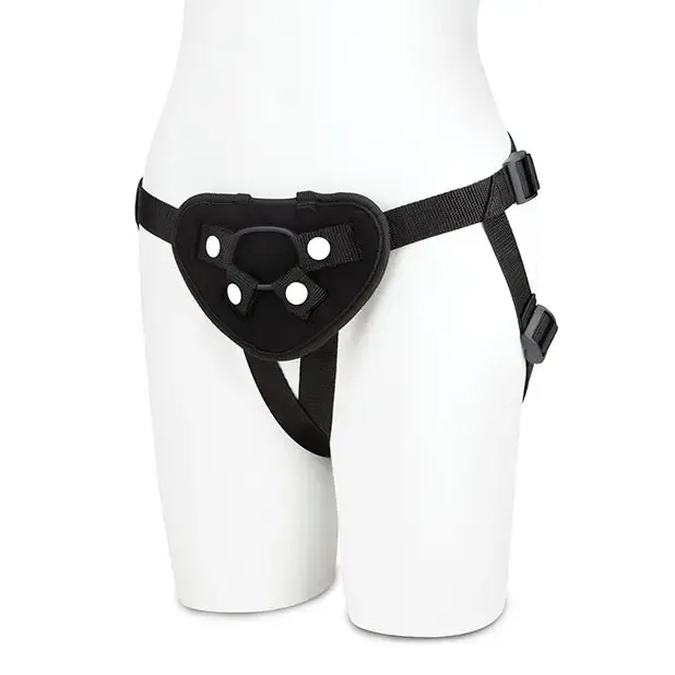 Lux Fetish Neoprene StrapOn Harness Black Lux Fetish Female Sex Toys