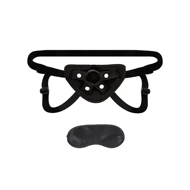 Lux Fetish Neoprene StrapOn Harness Black Lux Fetish Female Sex Toys