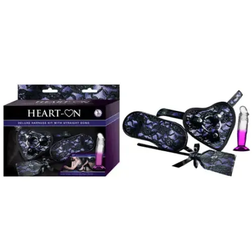 Novelties By Nasswalk Female Sex Toys HeartOn Deluxe Harness Kit With Straight Dong Purple Novelties By Nasswalk Female Sex Toys HeartOn Deluxe Harness Kit With Straight Dong Purple