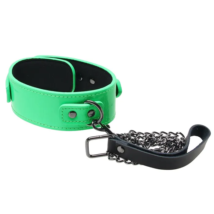 ns novelties Female Sex Toys Electra Play Things Collar Leash in Neon Green ns novelties Female Sex Toys Electra Play Things Collar Leash in Neon Green