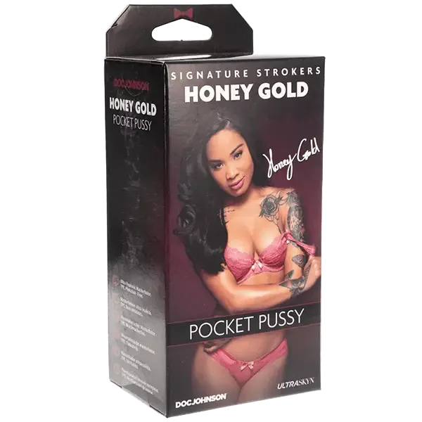 Signature Strokers Honey Gold ULTRASKYN Pocket Pussy Doc Johnson Male Sex Toys Signature Strokers Honey Gold ULTRASKYN Pocket Pussy Doc Johnson Male Sex Toys