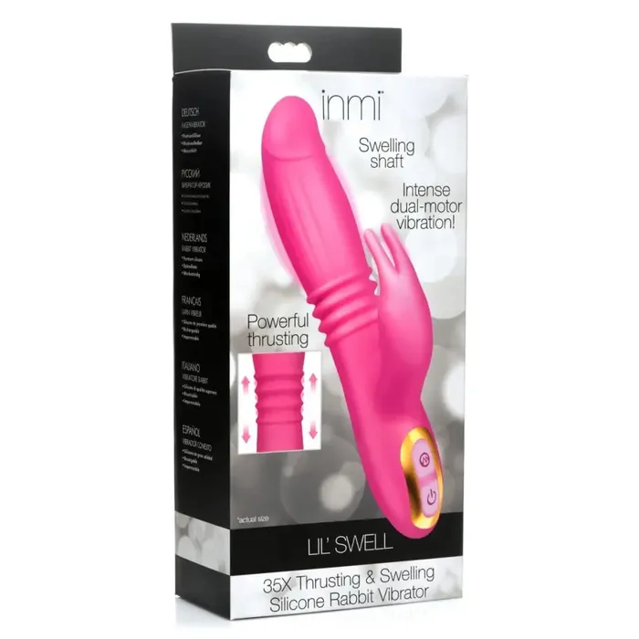 Vibrators 35x Lil Swell Thrusting And Swelling Silicone Rabbit Vibrator inmi