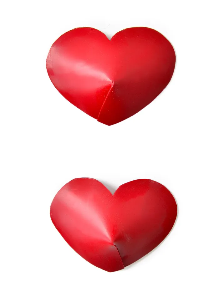 Vibrators HonourSkintwocom Latex Red Heart Pasties One Size