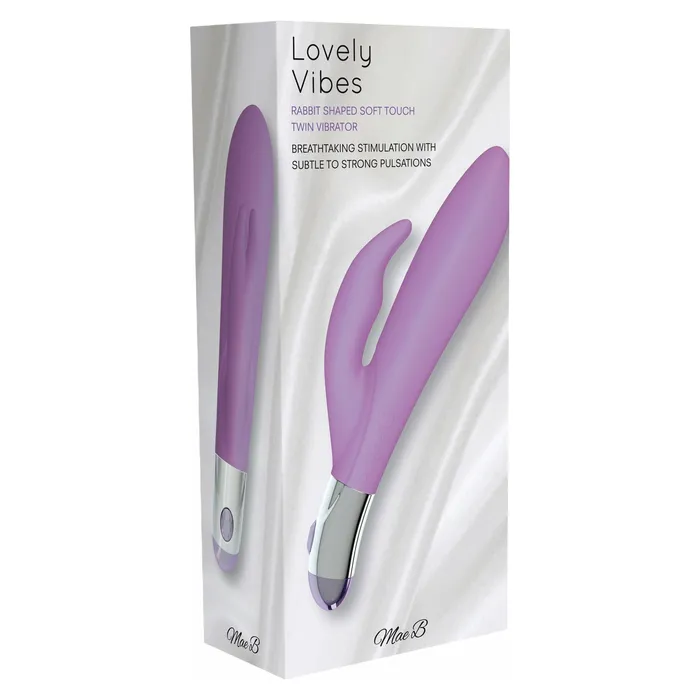 Vibrators Mae B Mae B Lovely Vibes Rabbit Shaped Soft Touch Twin Vibrator Purple Vibrators Mae B Mae B Lovely Vibes Rabbit Shaped Soft Touch Twin Vibrator Purple