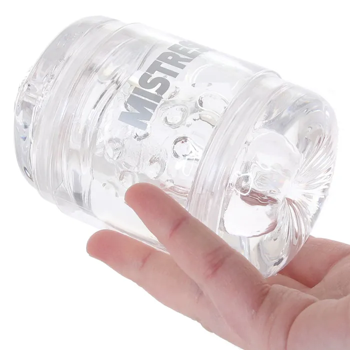 XR Brands Mistress Double Shot Pussy Ass Stroker in Clear Male Sex Toys