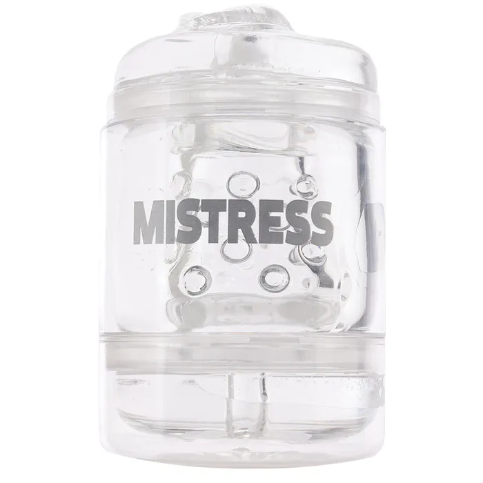 XR Brands Mistress Double Shot Pussy Ass Stroker in Clear Male Sex Toys