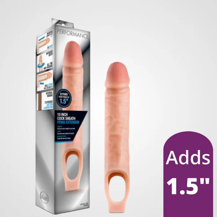 Blush Novelties Male Sex Toys Performance 10 Cock Sheath Penis Extender Vanilla Blush Novelties Male Sex Toys Performance 10 Cock Sheath Penis Extender Vanilla