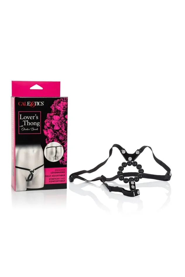 Cal Exotics Male Sex Toys Cal Exotics Lovers Thong With Stroker Beads