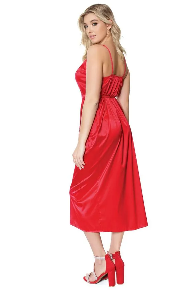 Coquette Vibrators Coquette 21302 Satin Dress Red OS