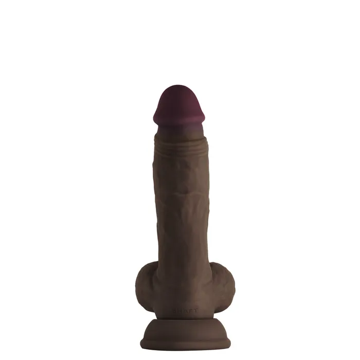 Dildos SHAFT Shaft Model A Liquid Silicone Dildo With Balls 75 Inch Mahogany