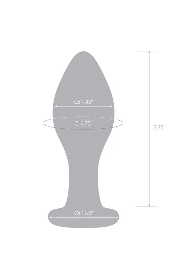 Electric Eel Anal Gls Classic 4 Glass Butt Plug Clear