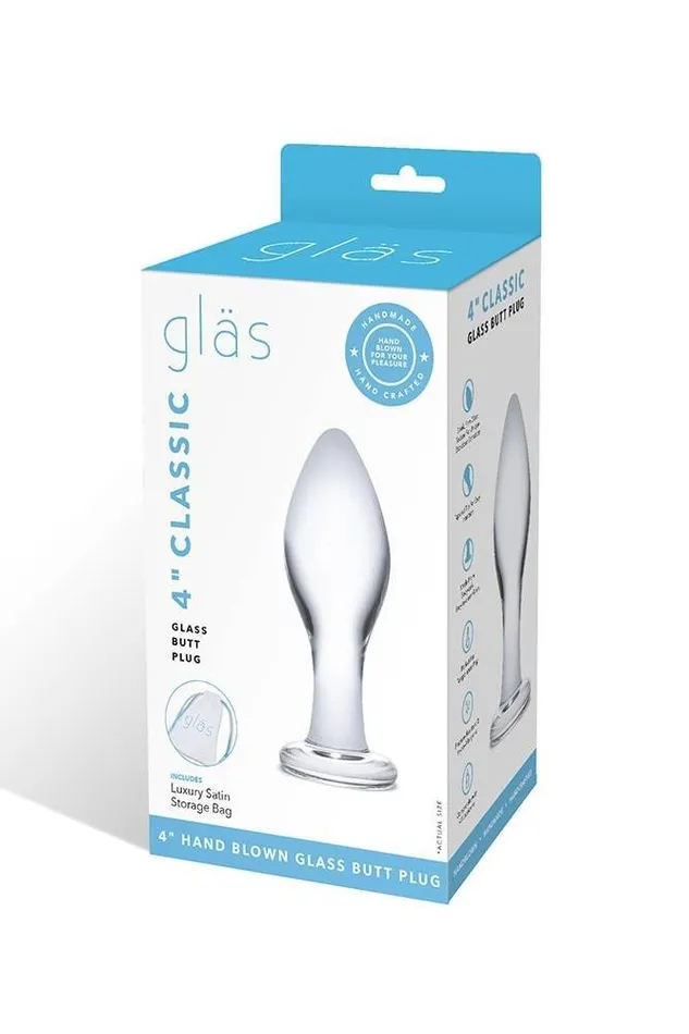 Electric Eel Anal Gls Classic 4 Glass Butt Plug Clear