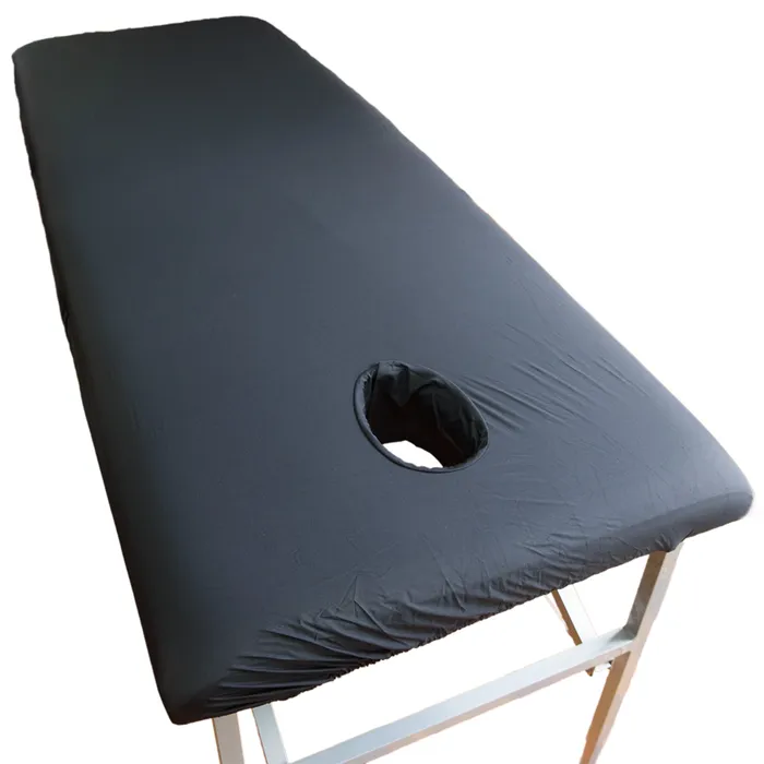 EROTICGEL Vibrators Eroticgel Black Waterproof Massage Table Sheet Face Hole