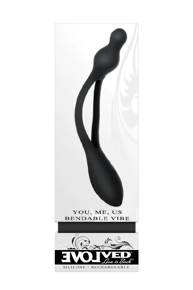 Evolved You Me Us Bendable Vibrator Black Evolved Vibrators