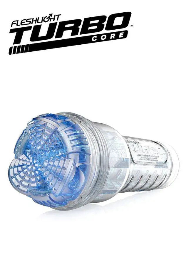 Fleshlight Male Sex Toys Fleshlight Turbo Core Masturbator Blue Ice