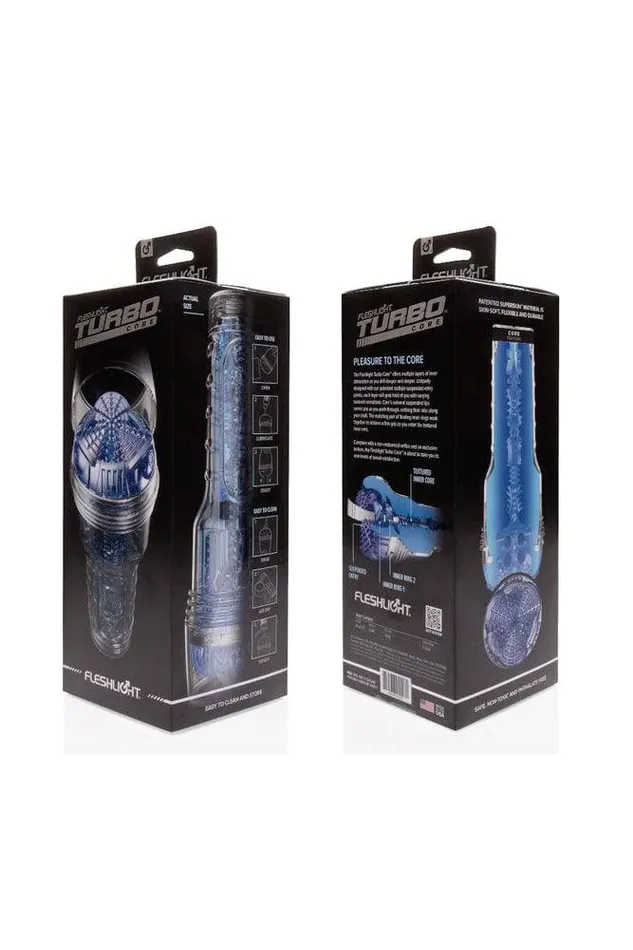 Fleshlight Male Sex Toys Fleshlight Turbo Core Masturbator Blue Ice