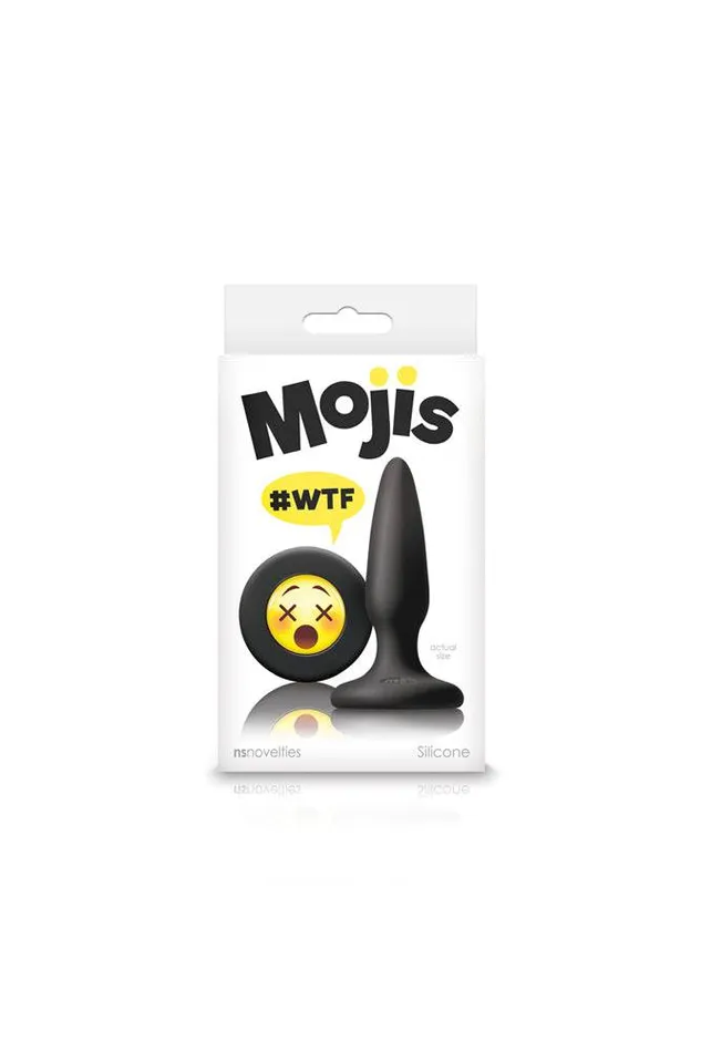 NS Novelties Mojis WTF Emoji Butt Plug Black NS Novelties Anal