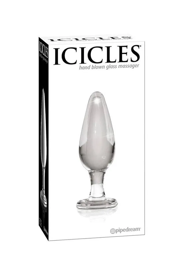 Pipedream Icicles No 26 Tapered Glass Butt Plug Clear Pipedream Anal