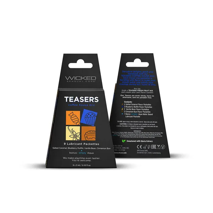 Sexual Health Wellbeing Wicked Sensual Care Teasers Lubricant Variety Pack Coffee House Mix Wicked Sensual Care