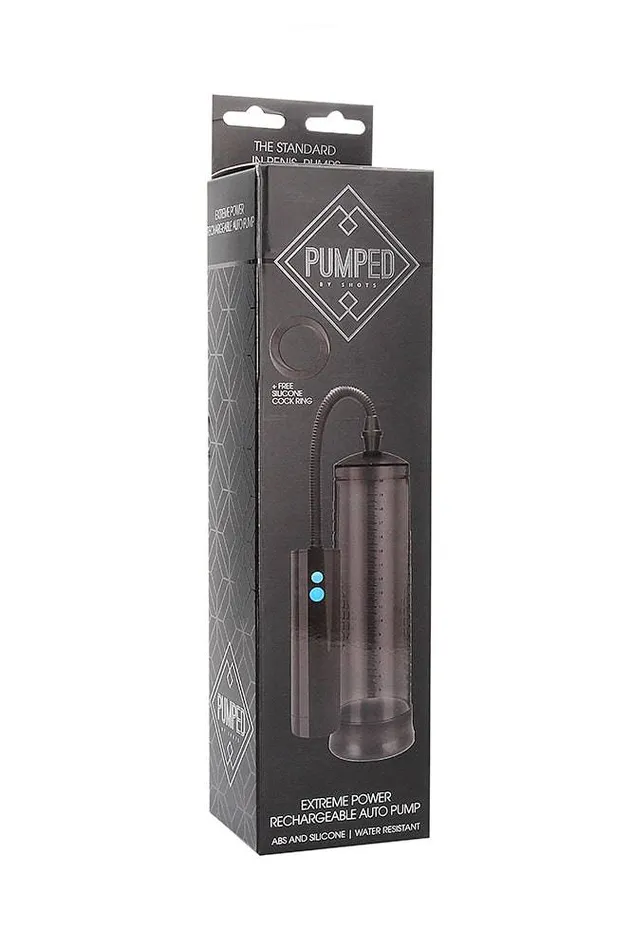 Shots Toys Pumped Extreme Power Rechargeable Auto Pump Black Shots Toys Anal