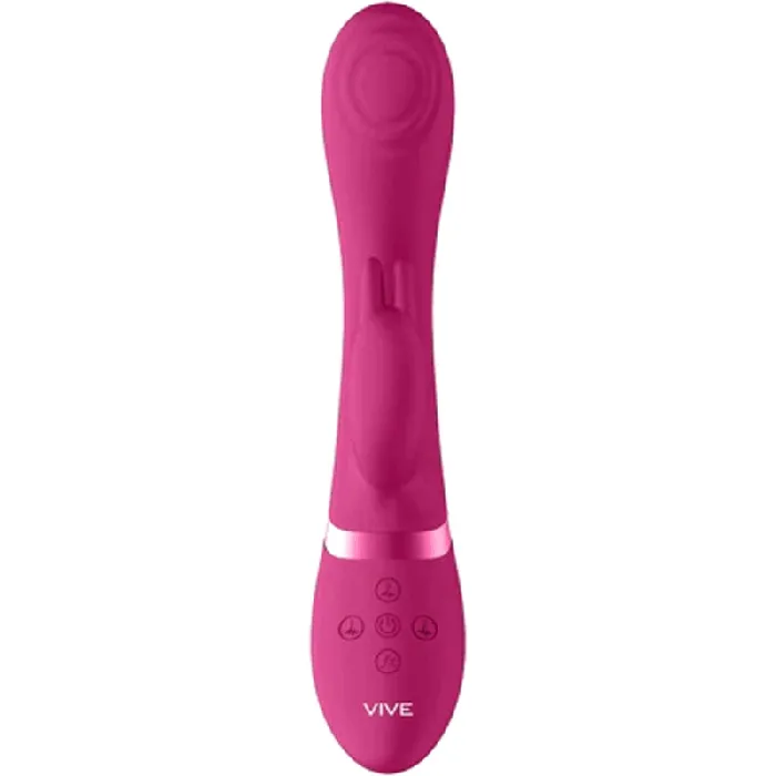 Shots Toys Vibrators Shots Vive Cato Pulse GSpot Rabbit Vibrator Pink