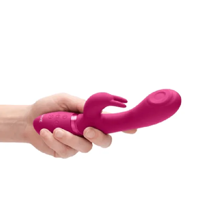Shots Toys Vibrators Shots Vive Cato Pulse GSpot Rabbit Vibrator Pink