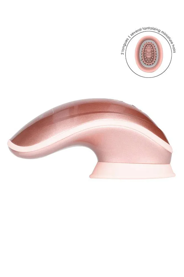Vibrators Shots Toys Shots Toys Innovation Twitch Hands Suction Vibration Clitoral Toy Rose Gold